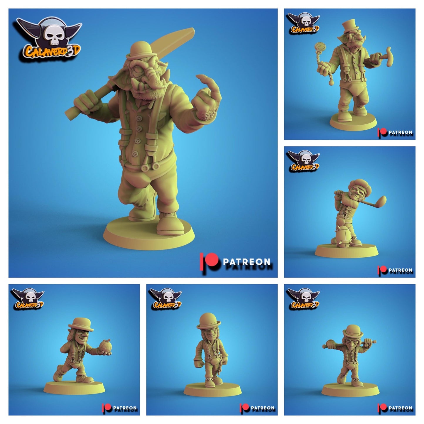 Goblin ‘A Clockwork Green’ Fantasy Football Team - Calaverd3D