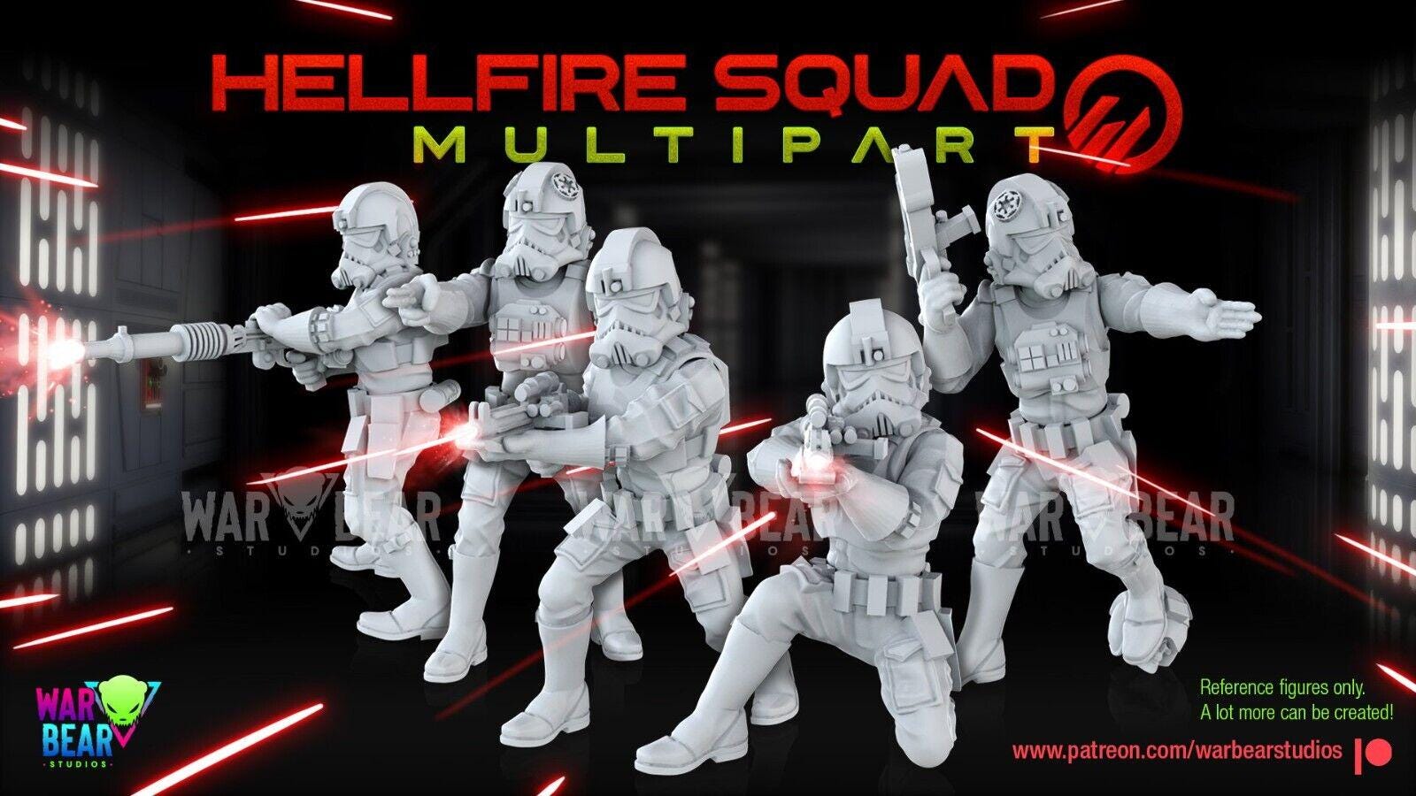 10 imperial hellfire troops star wars legion rpg shatterpoint compatible war ear