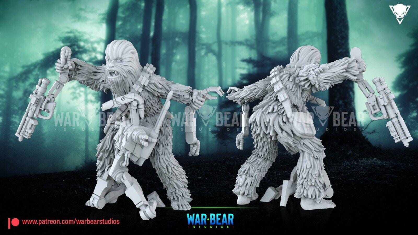 2 forest wookie hero star wars rpg legion shatterpoint compatible war bear