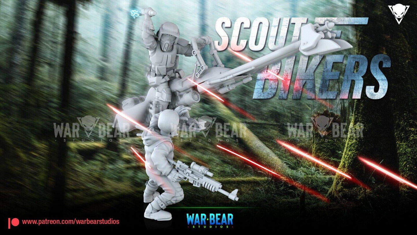 X6 imperial scout bikes star wars legion shatterpoint compatible war bear