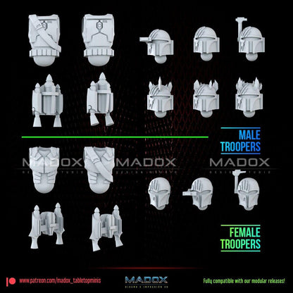 10 mandalorian commandos star wars legion rpg shatterpoint compatible war bear