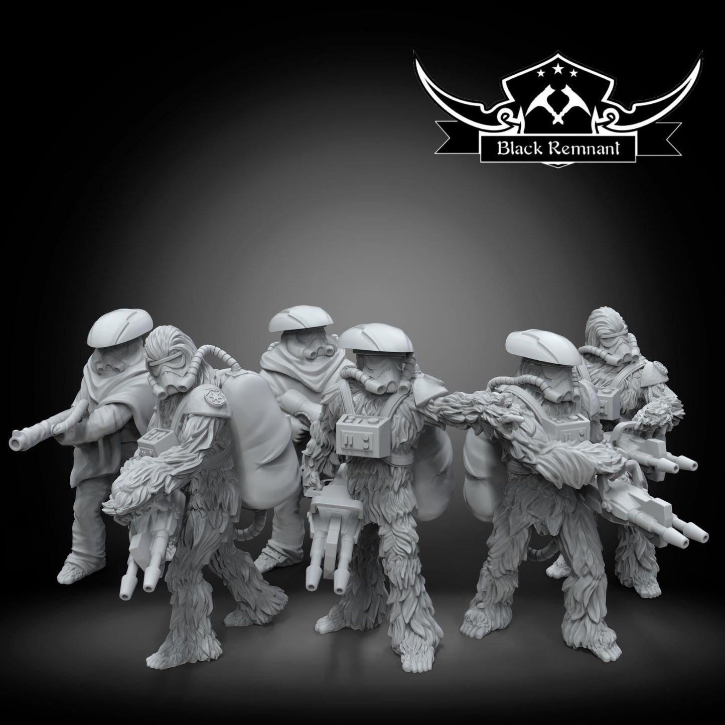 6x authority furball troops star wars legion / shatterpoint black remnant