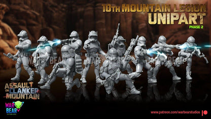 10 clone mountain troopers star wars legion rpg shatterpoint compatible war bear