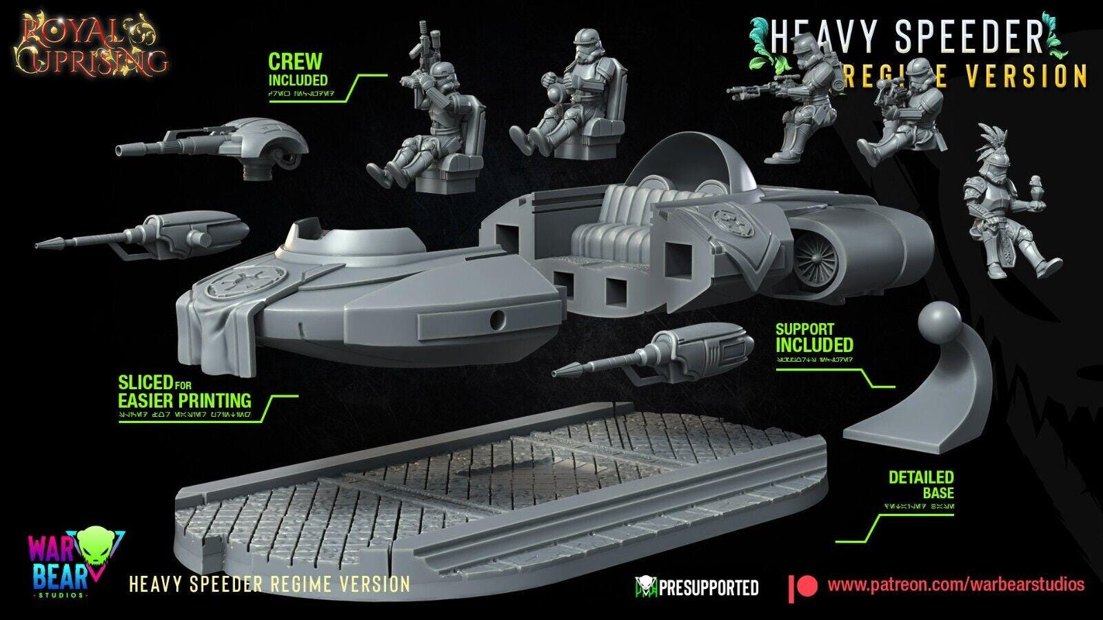 Imp heavy speeder star wars rpg legion shatterpoint compatible - war bear