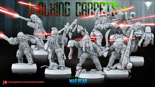 6 wookie troops star wars rpg legion shatterpoint compatible - war bear