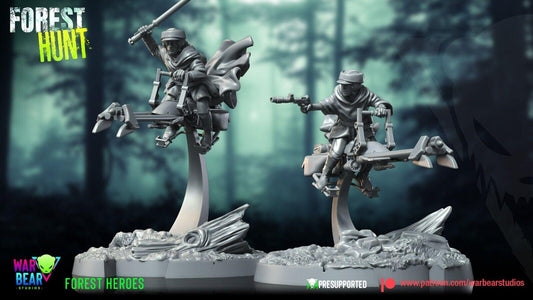 2 forest bikes hero luke star wars rpg legion shatterpoint compatible war bear