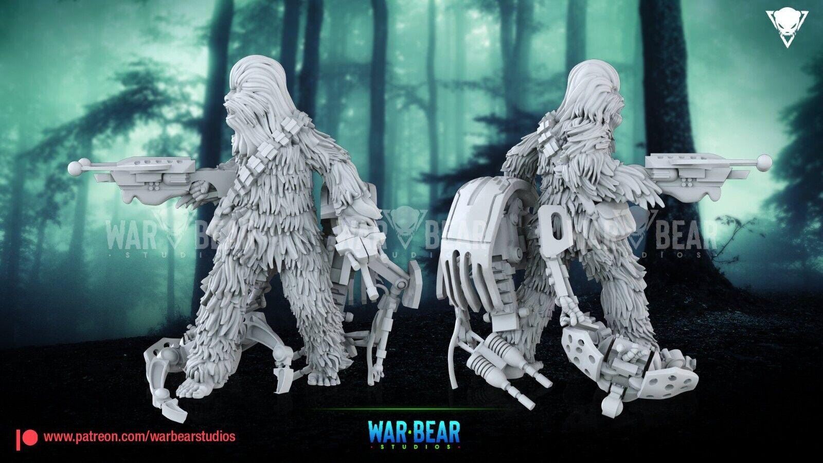 2 forest wookie hero star wars rpg legion shatterpoint compatible war bear