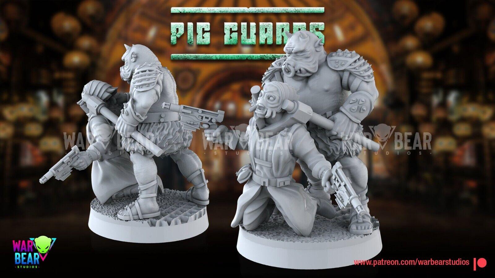 5 gamorrean pig guards star wars rpg legion shatterpoint compatible - war bear