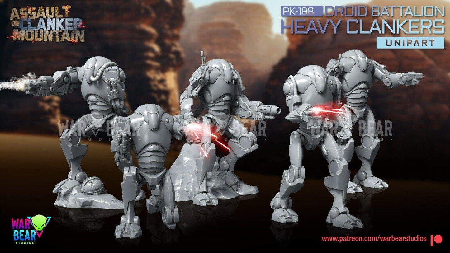 5 mountain battle droids star wars rpg legion shatterpoint compatible - war bear