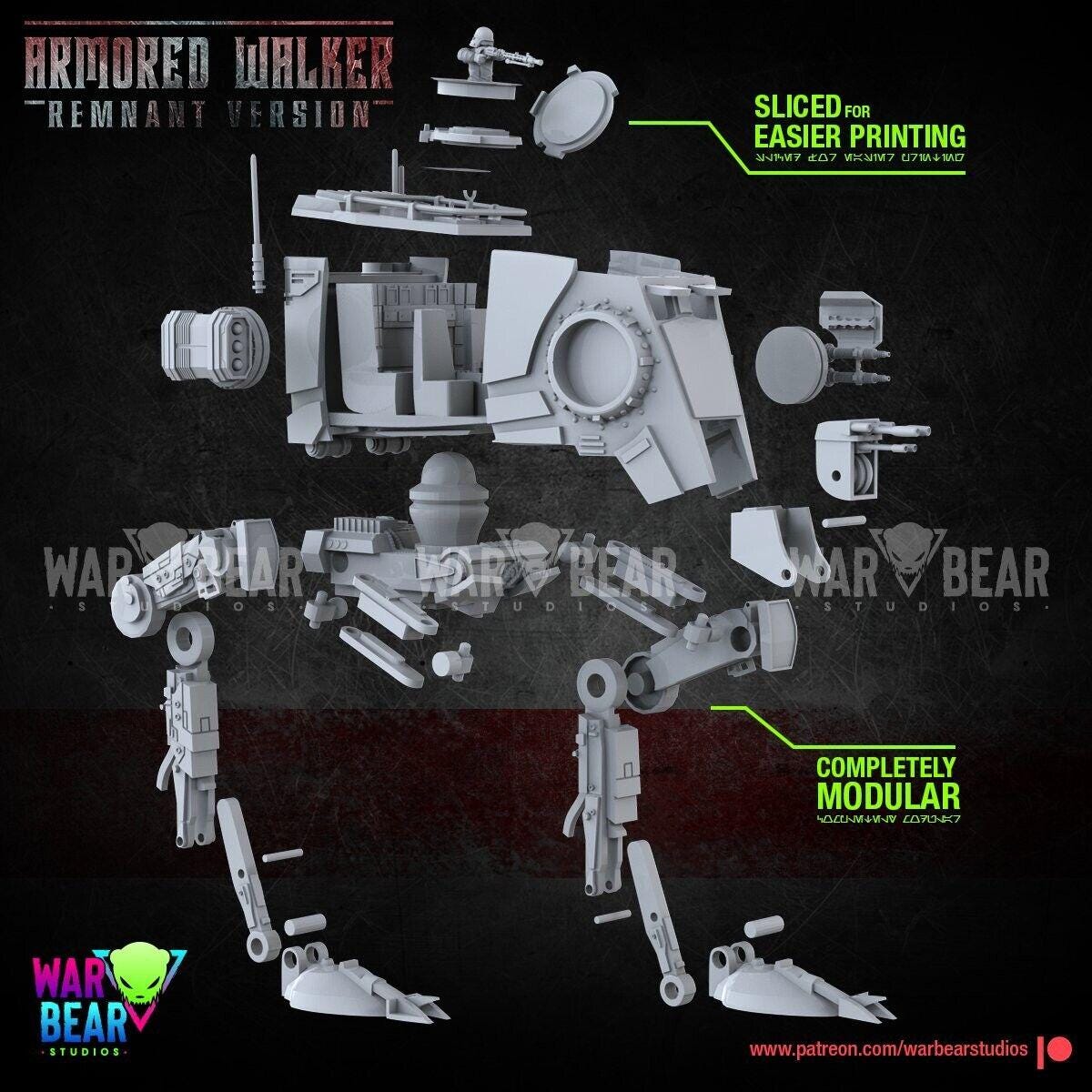 Imperial armored walker star wars rpg legion shatterpoint compatible - war bear