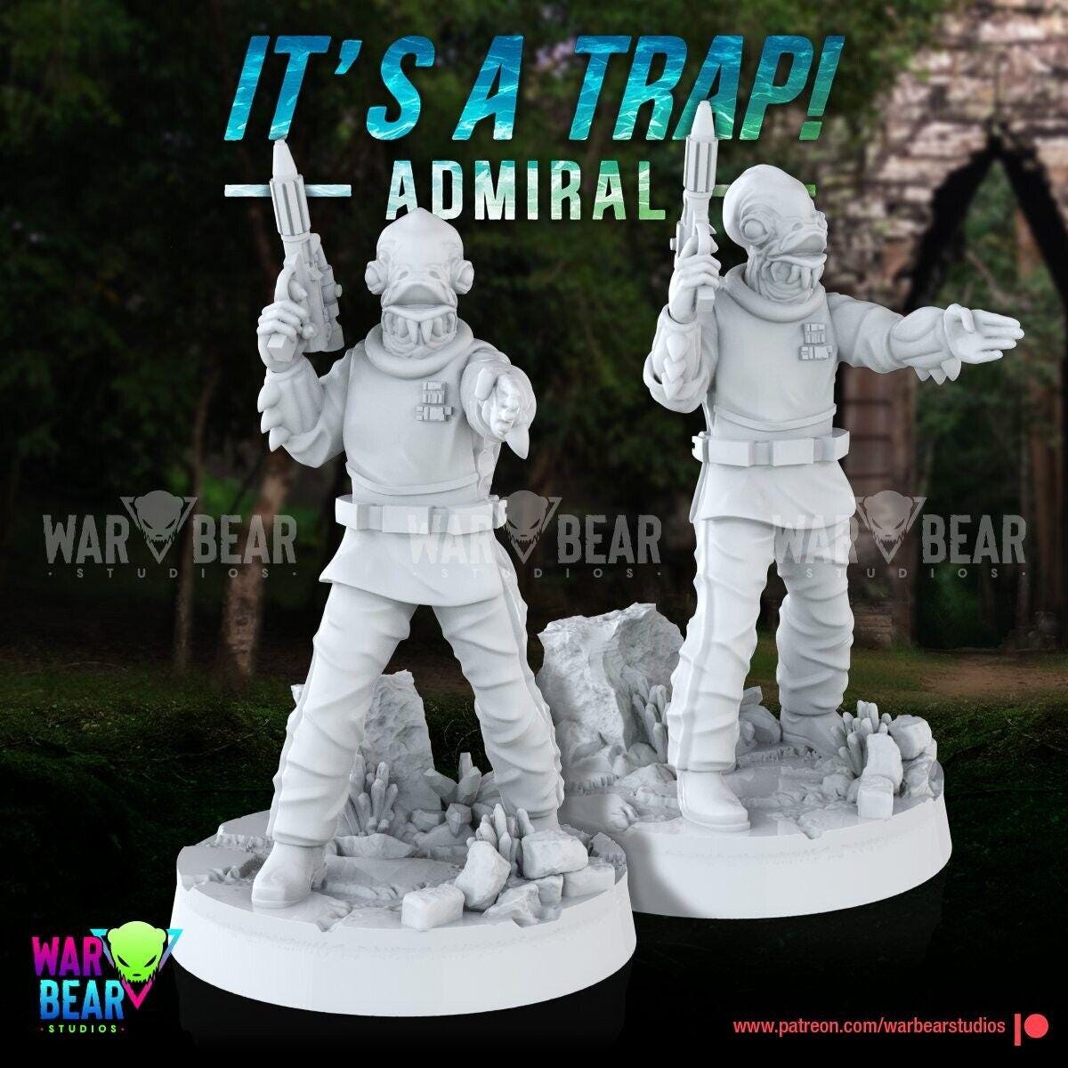 3 rebel admiral ackbar star wars rpg legion shatterpoint compatible war bear