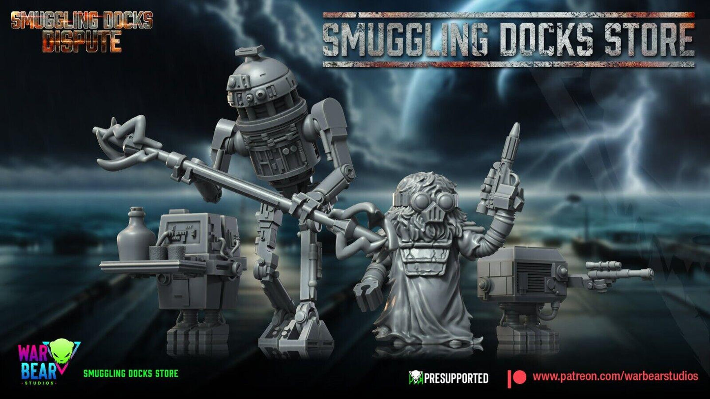 3 smuggling docks minis star wars rpg legion shatterpoint compatible - war bear