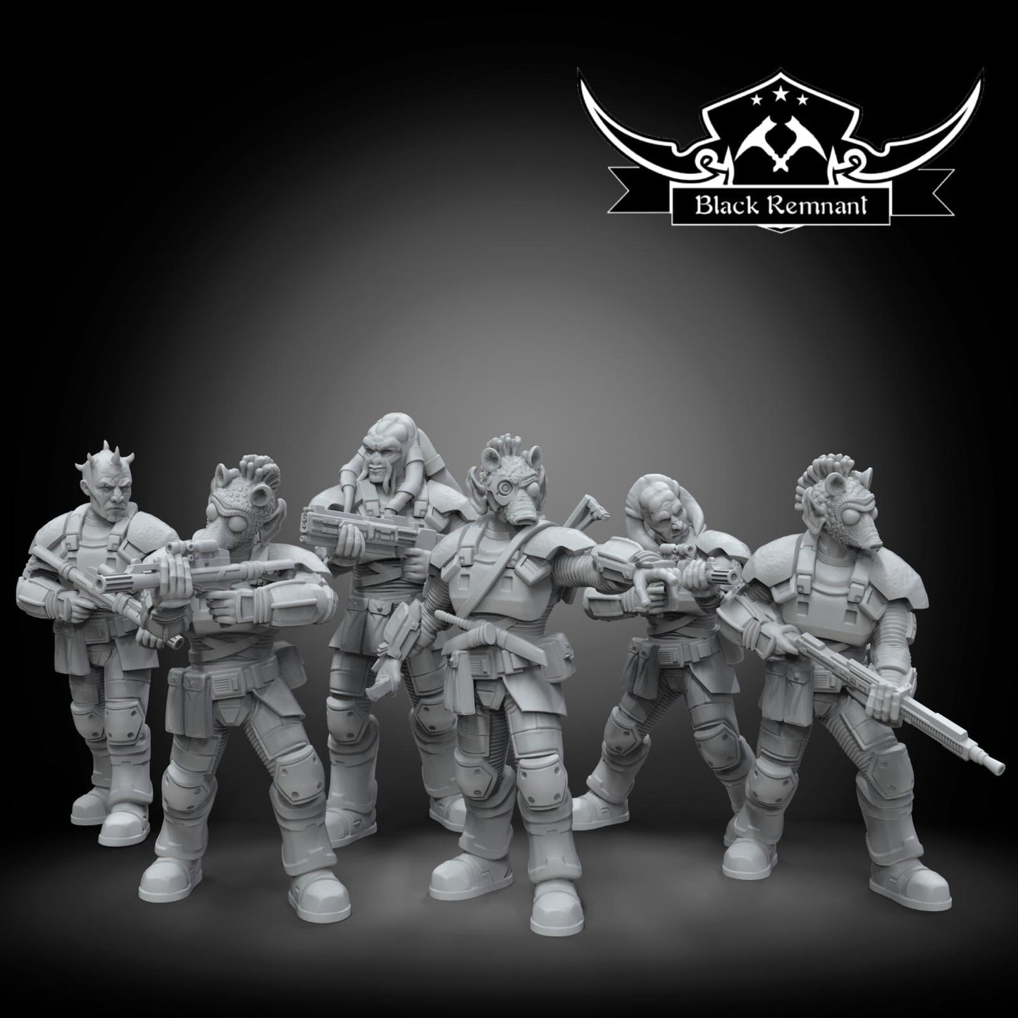 6 armored syndicate soldiers star wars rpg / legion / shatterpoint black remnant