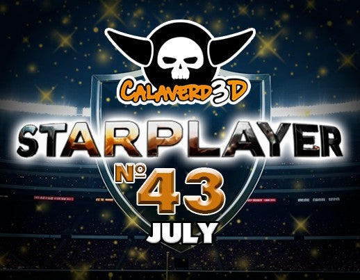 Chibi Skeleton Chainsaw Star Player #43 - Undead Fantasy Football proxy Calaverd