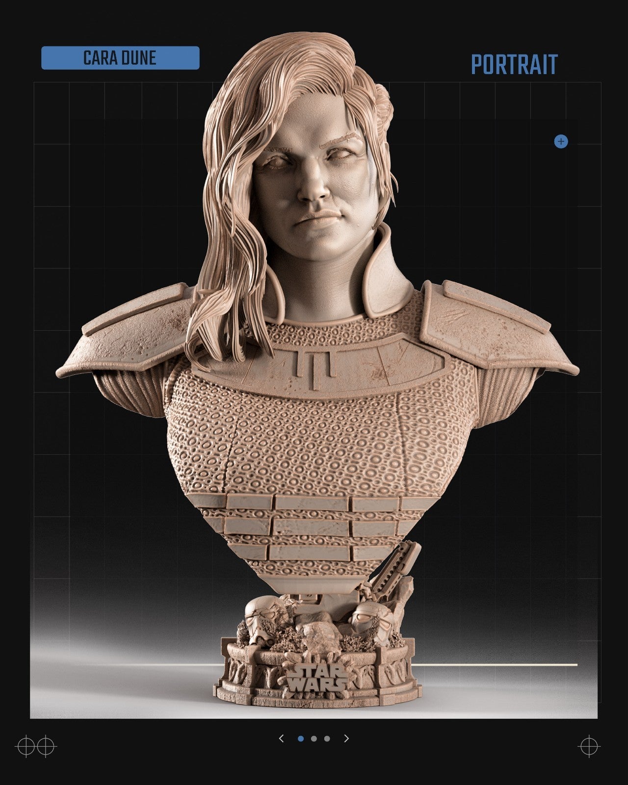 June Star Wars themed 3D Figure Diorama Sculpture SW3D Anakin Bantha Cara Dune SW3D