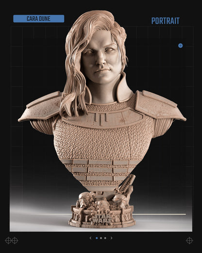 June Star Wars themed 3D Figure Diorama Sculpture SW3D Anakin Bantha Cara Dune SW3D
